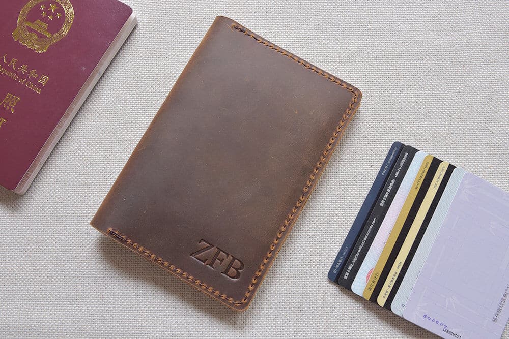 Leather passport holder TA 036-8