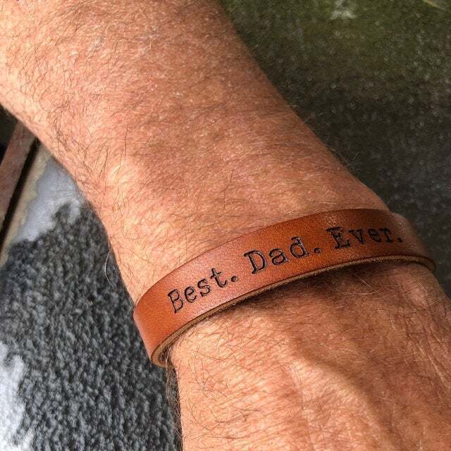 Leather bracelet personalized TA-041-4