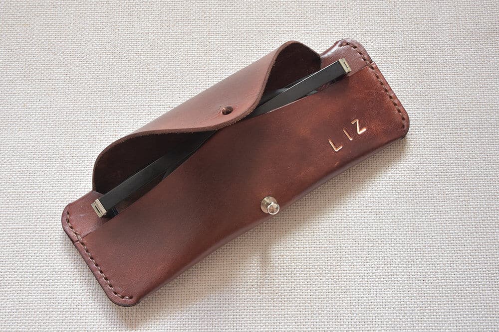 Leather glasses case TA 037-2