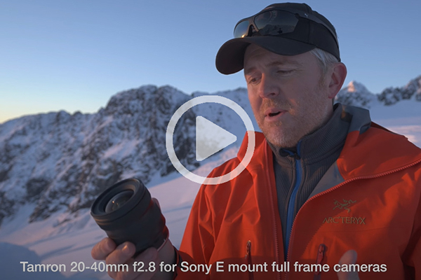 Jake Sloan avec l'objectif Tamron