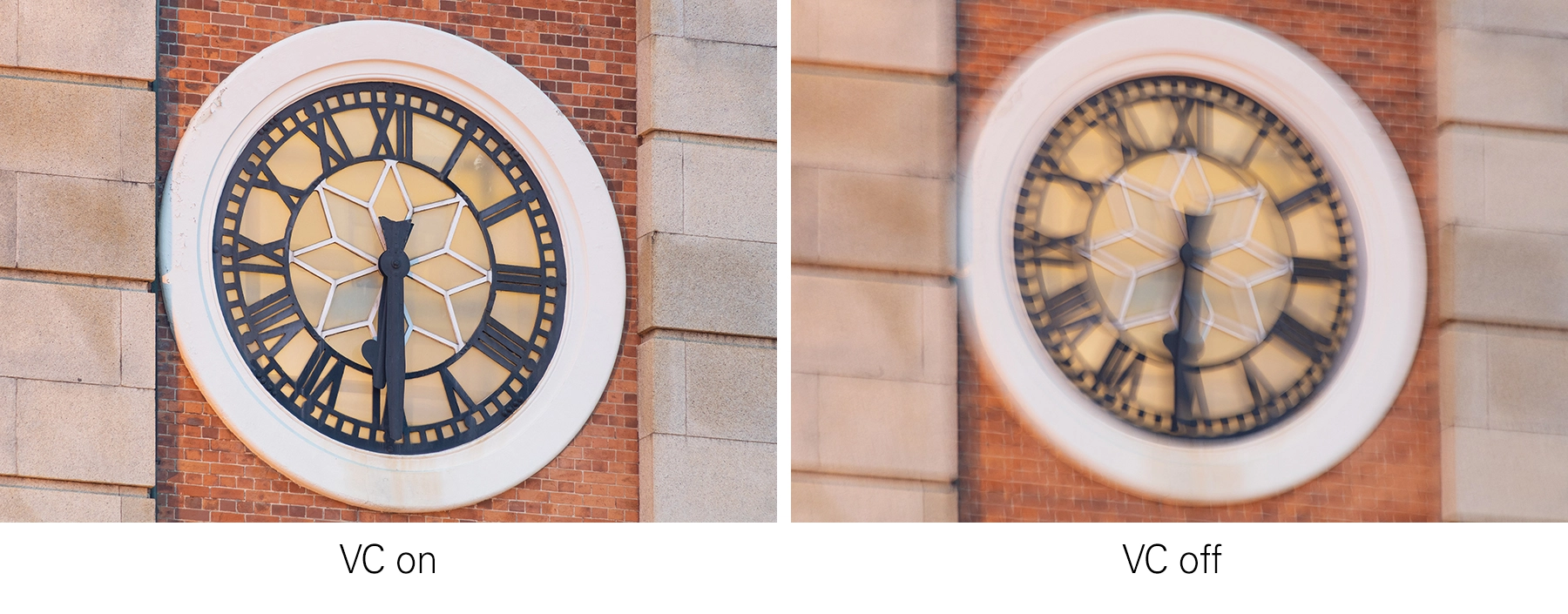 Imágenes de Tamron VC activado y Tamron VC desactivado