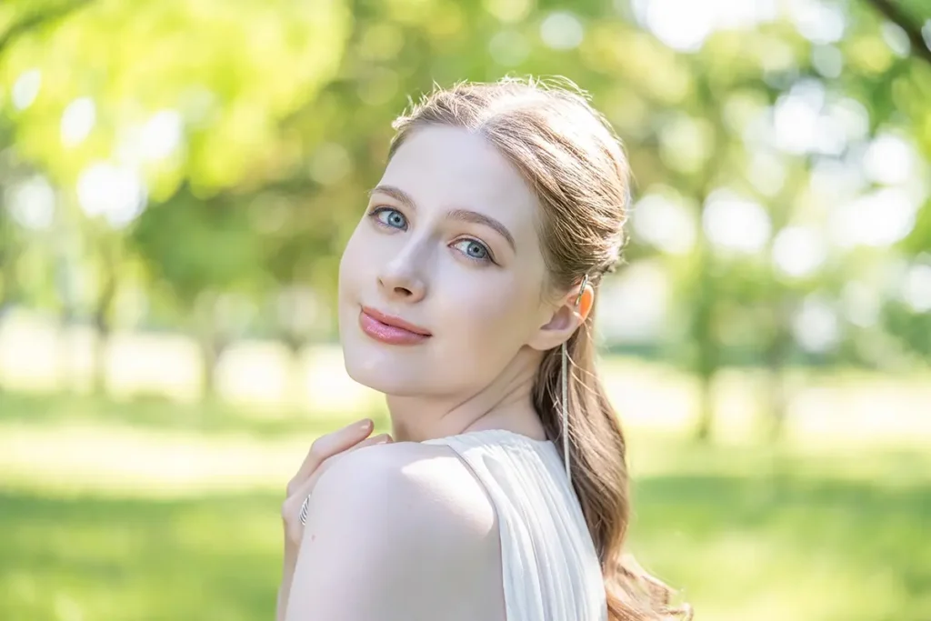 Retrato capturado com uma lente macro mostrando um fundo bokeh suave e detalhes nítidos do objeto