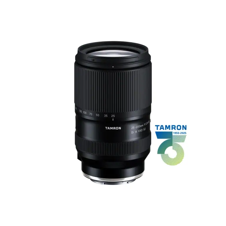 Tamron 25-200mm lens with 75th Anniversary logo
