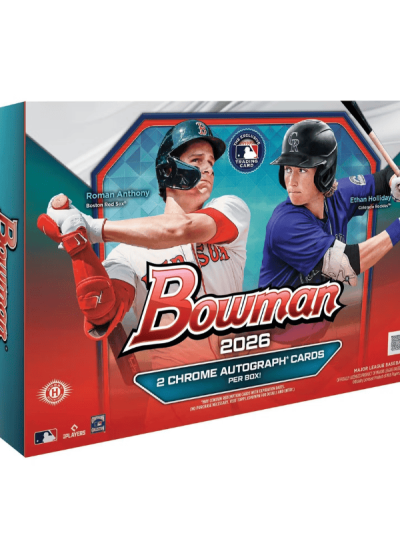 2026 Bowman Baseball Delight Box with two autograph cards inside.