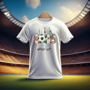 Canada Mexico USA Landmarks – Football Graphic World Cup 2026 T-Shirt
