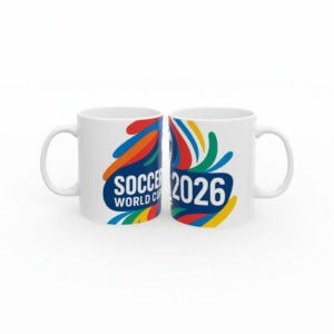 Modern Colorful Fan Design – Soccer World Cup 2026 Coffee Mug