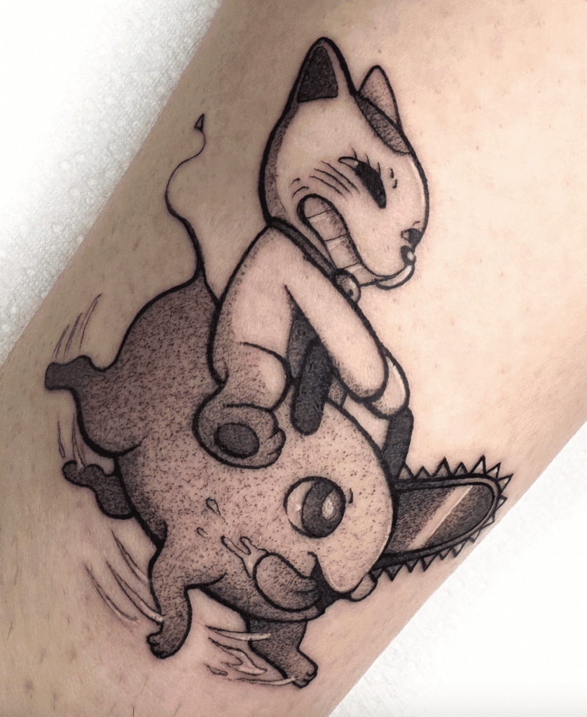 Chainsaw Man X Dandadan Tattoo