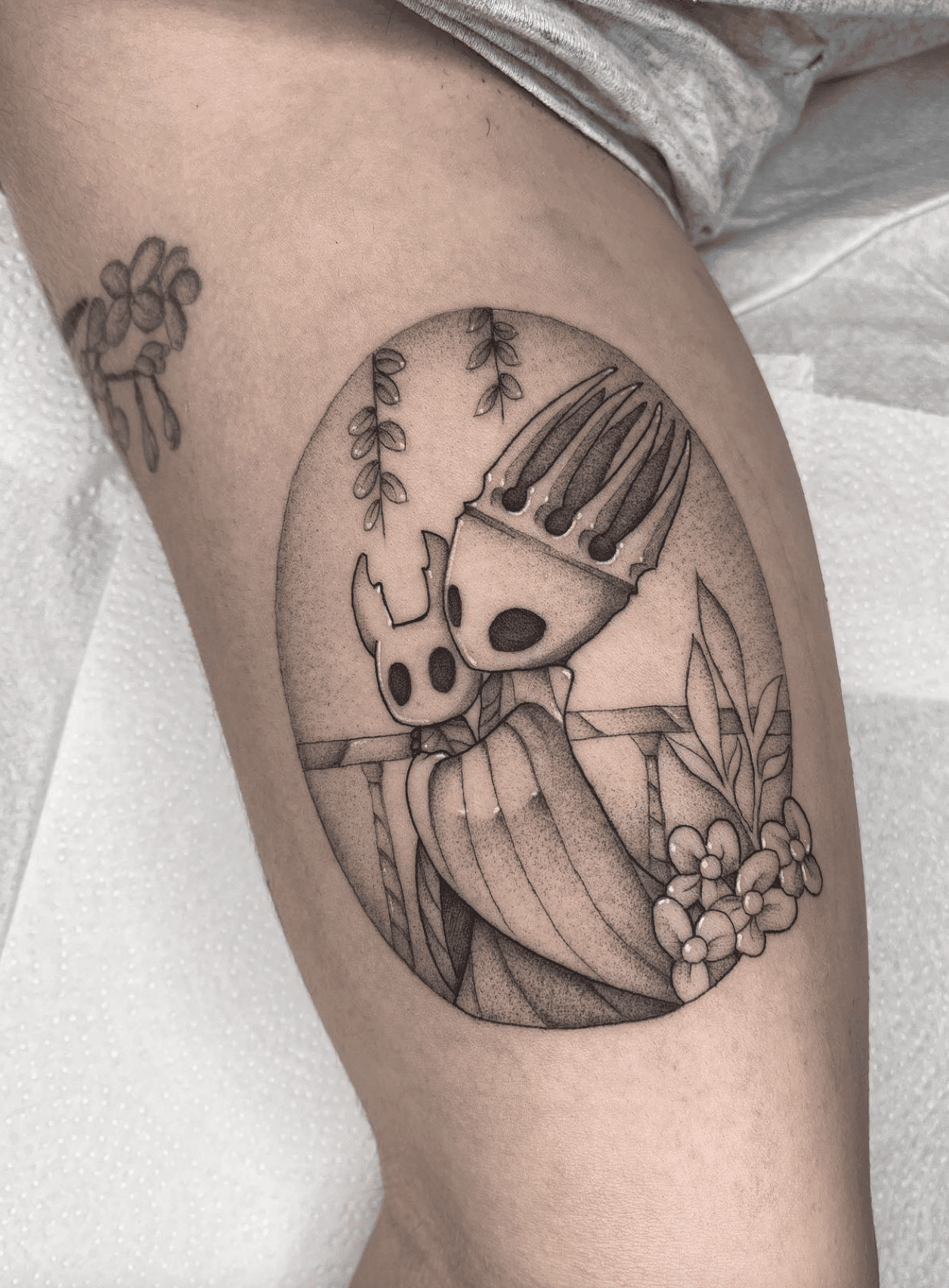 Dotted Pale King Hollow Knight Tattoo