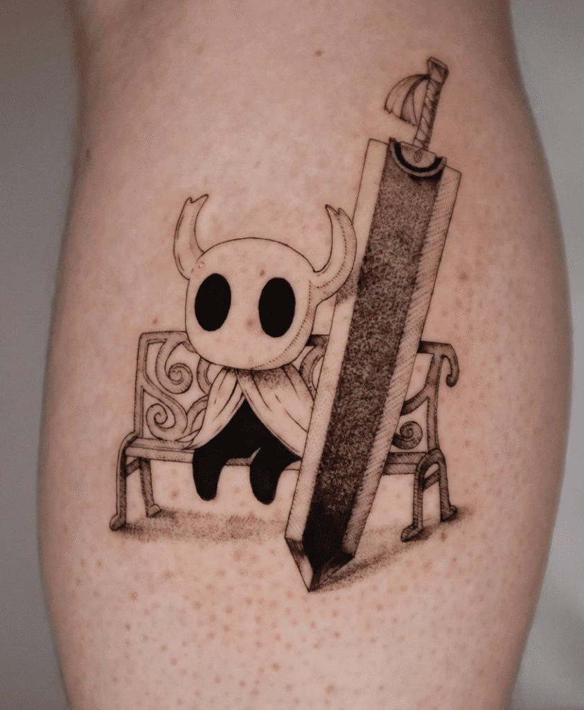 Line Hollow Knight X Berserk Tattoo
