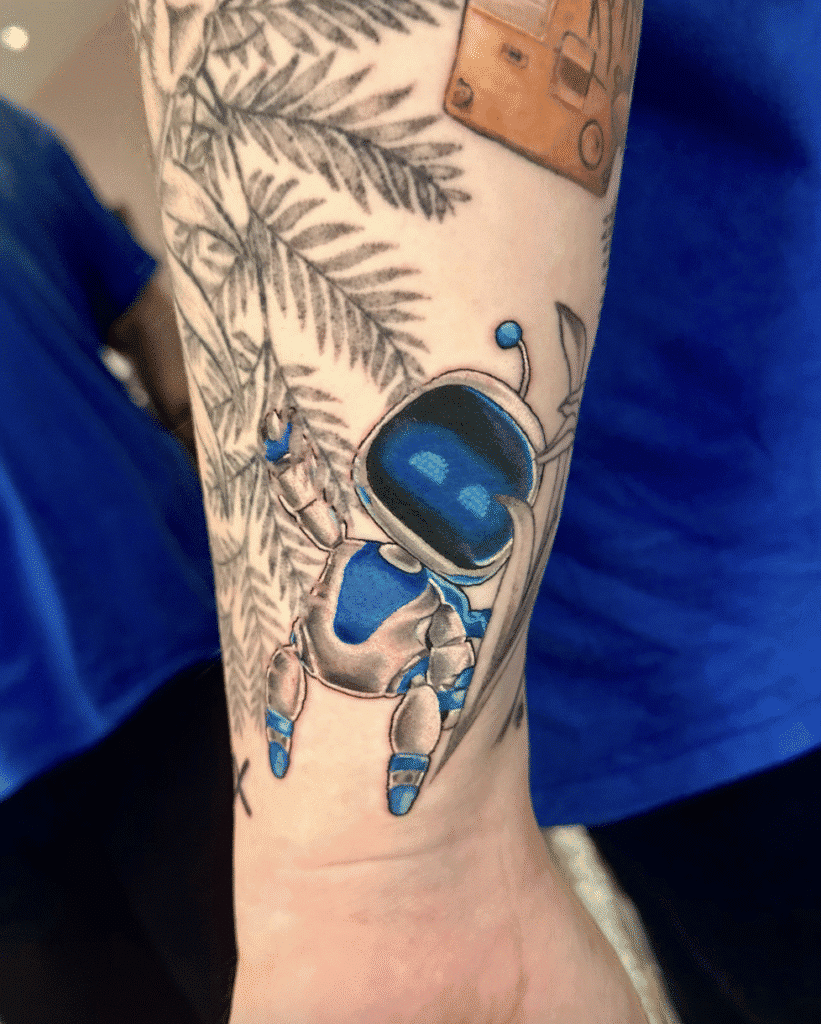 Astro Bot Video Game Tattoo