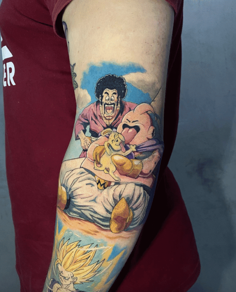 Buu and Mr.Satan Dragon Ball Tattoo