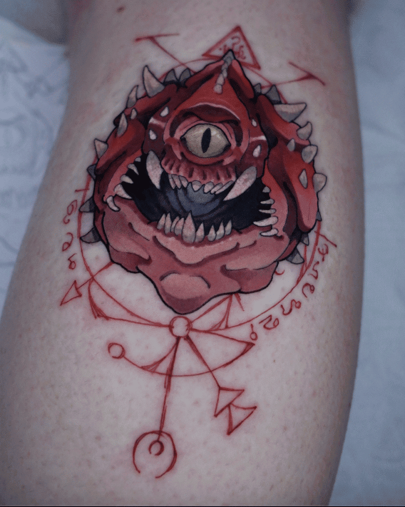Cacodemon Video Game Tattoo