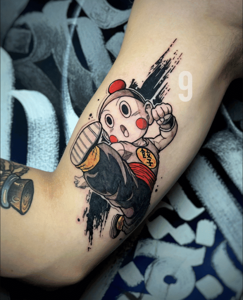 Chiaotzu Dragon Ball Tattoo