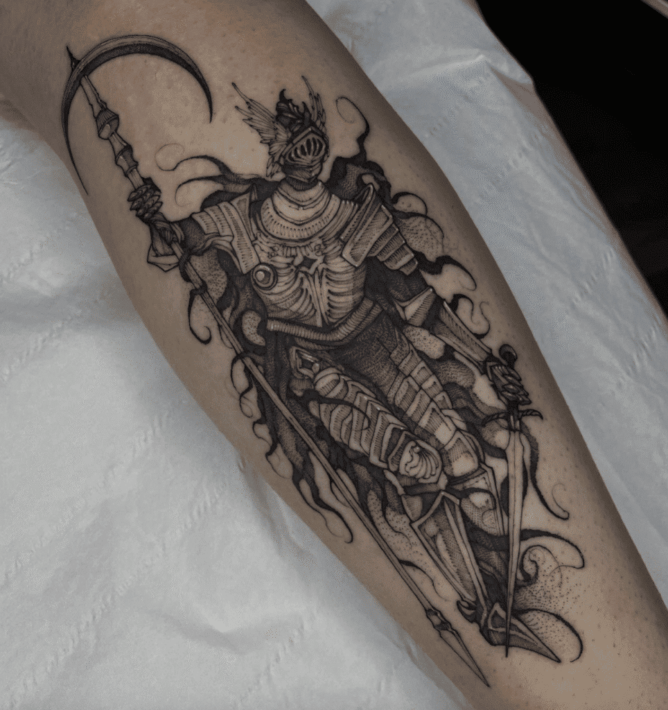 Cleanrot Knight Soulsborne Tattoo