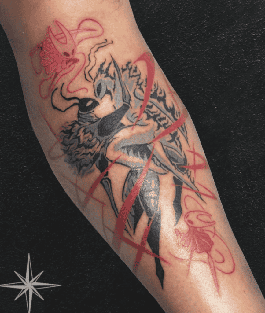 Cogwork Dancers Split Hollow Knight Tattoo