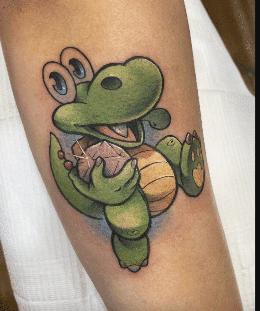 Croc Video Game Tattoo