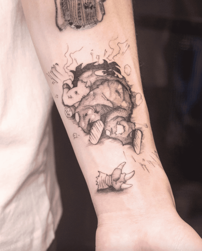 Dead Yamcha Dragon Ball Tattoo