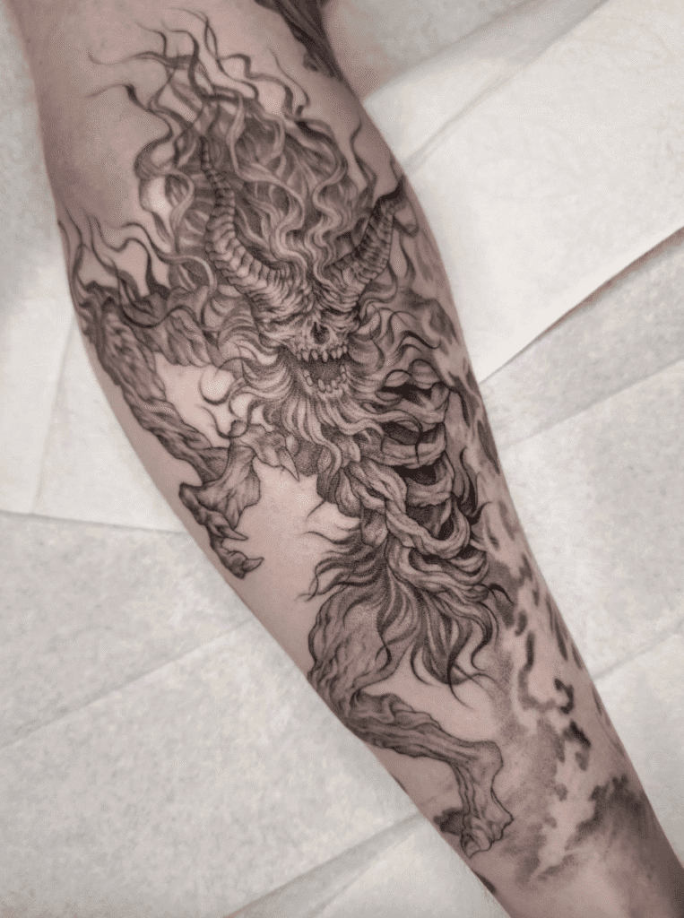 Demon of Hatred Soulsborne Tattoo