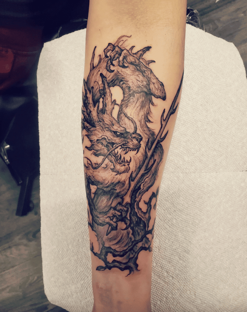Divine Dragon Soulsborne Tattoo