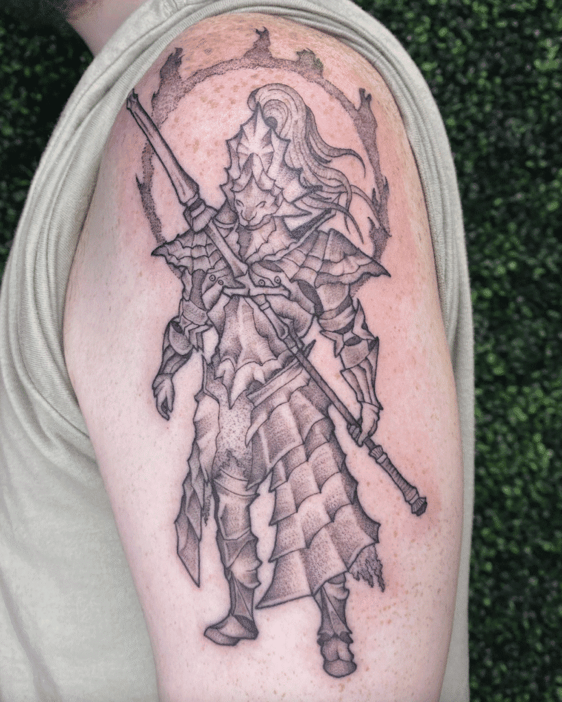 Dragon Slayer Ornstein Soulsborne Tattoo