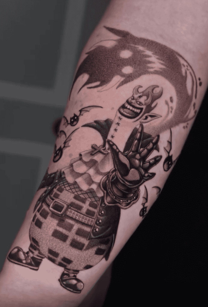 Gecko Moria Shadow One Piece Tattoo