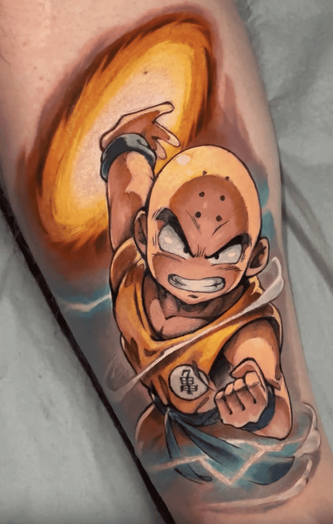 Krillin Dragon Ball Tattoo