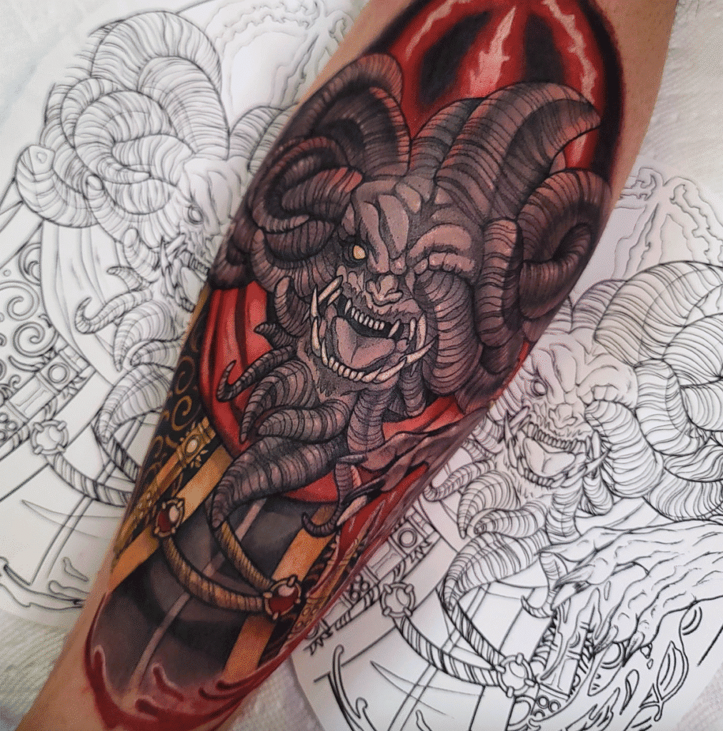 Mohg Lord of Blood Soulsborne Tattoo