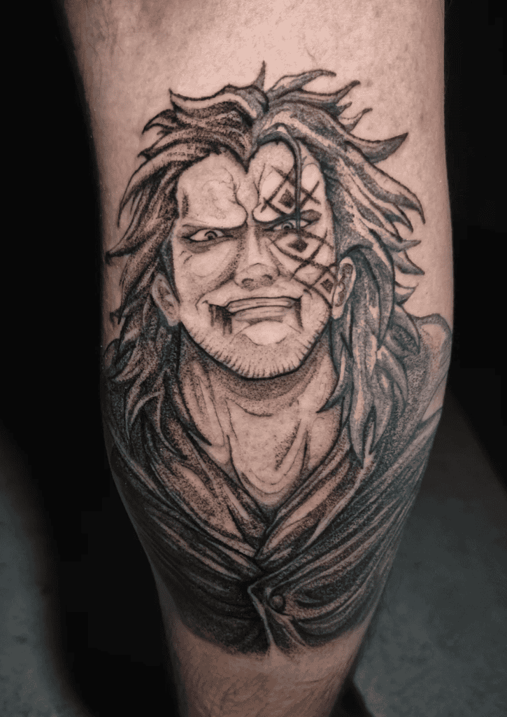Monkey D. Dragon Grin One Piece Tattoo