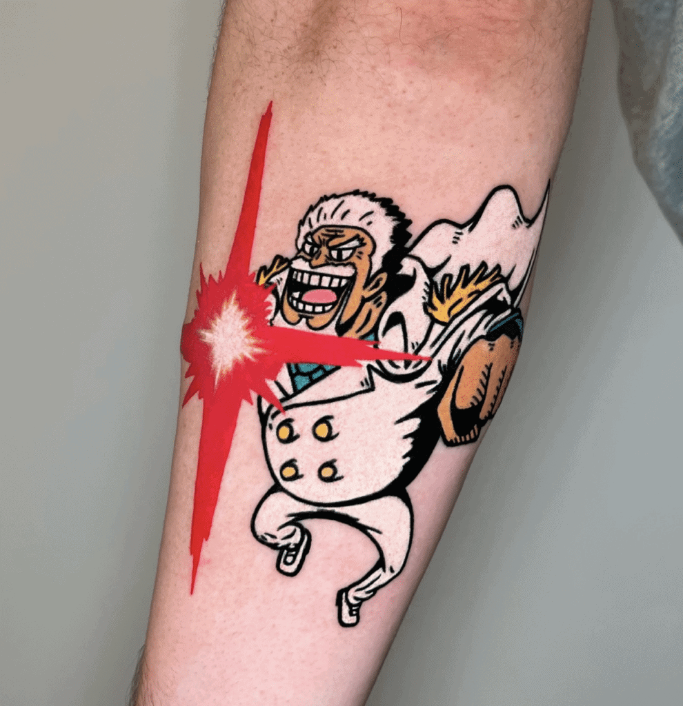 Monkey. D. Garp Punch One Piece Tattoo