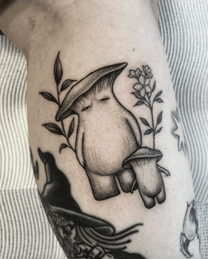 Mushroom People Soulsborne Tattoo