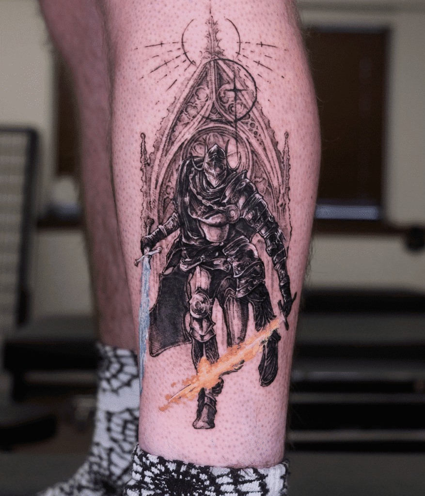 Rellana Twin Moon Knight Soulsborne Tattoo