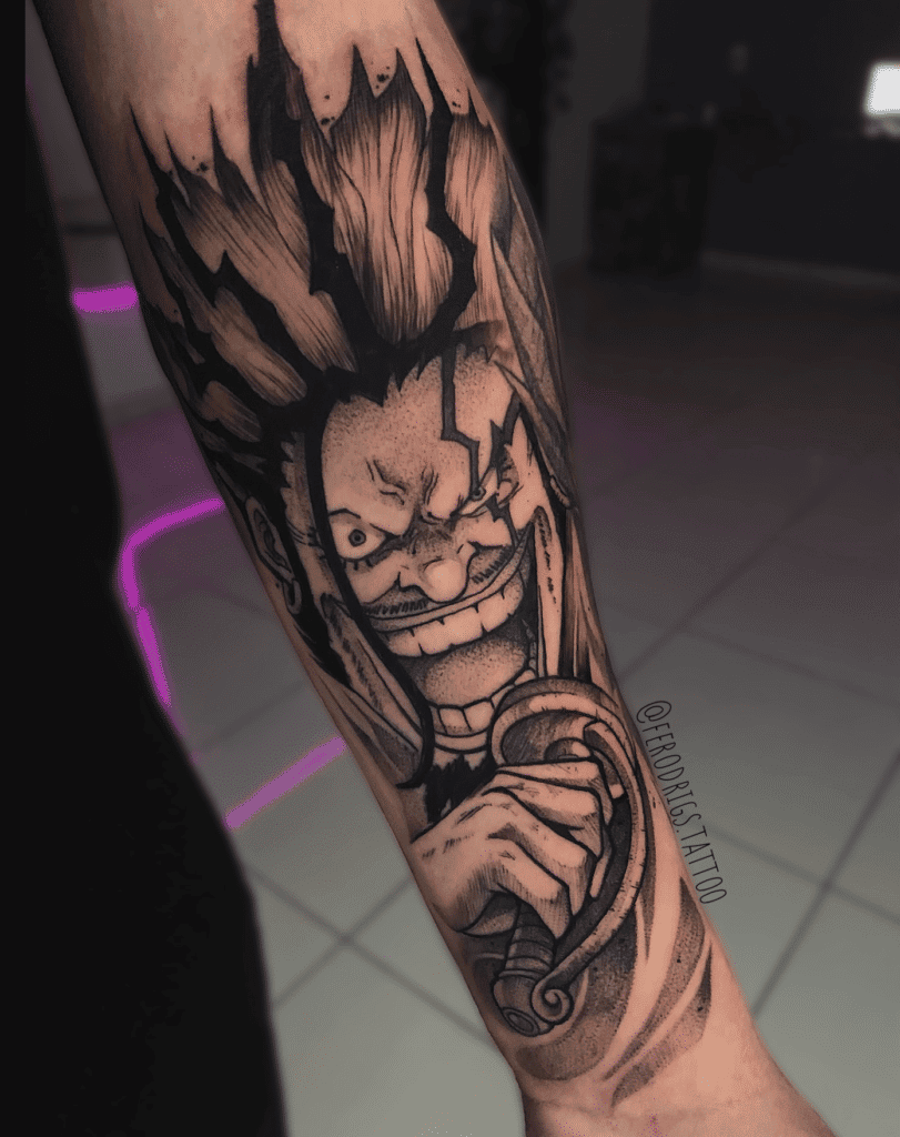 Rocks D. Xebec Sword One Piece Tattoo