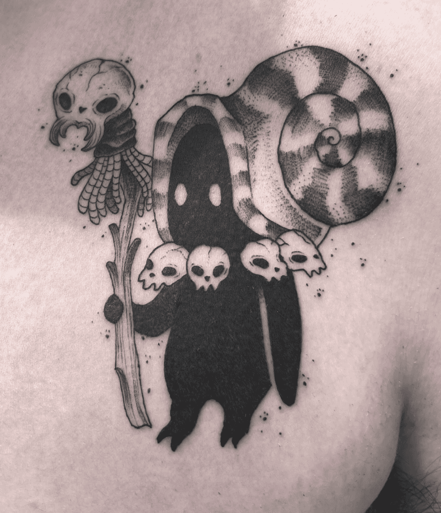 Snail Shaman Hollow Knight Tattoo