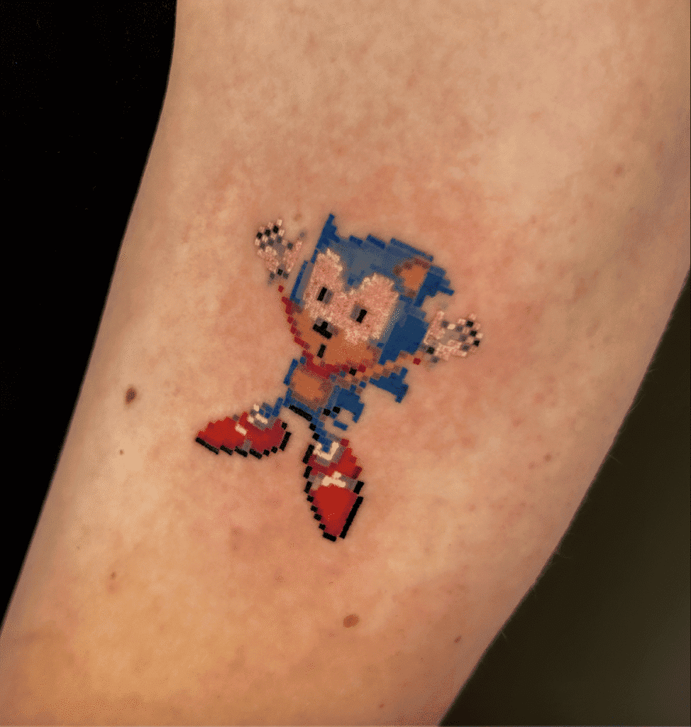 Sonic Video Game Tattoo