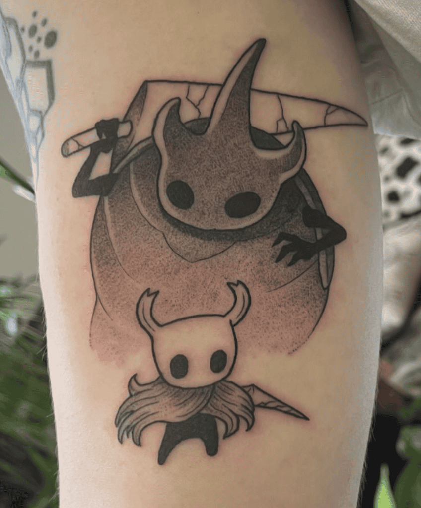 Watcher Knight Battle Hollow Knight Tattoo