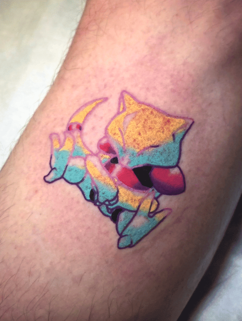 Abra Shimmer Johto Pokémon Tattoo