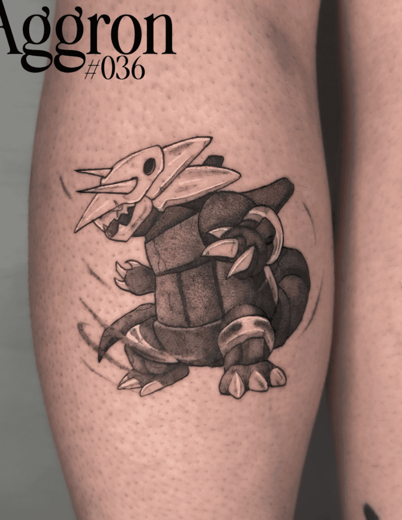 Aggron Angry Hoenn Pokémon Tattoo