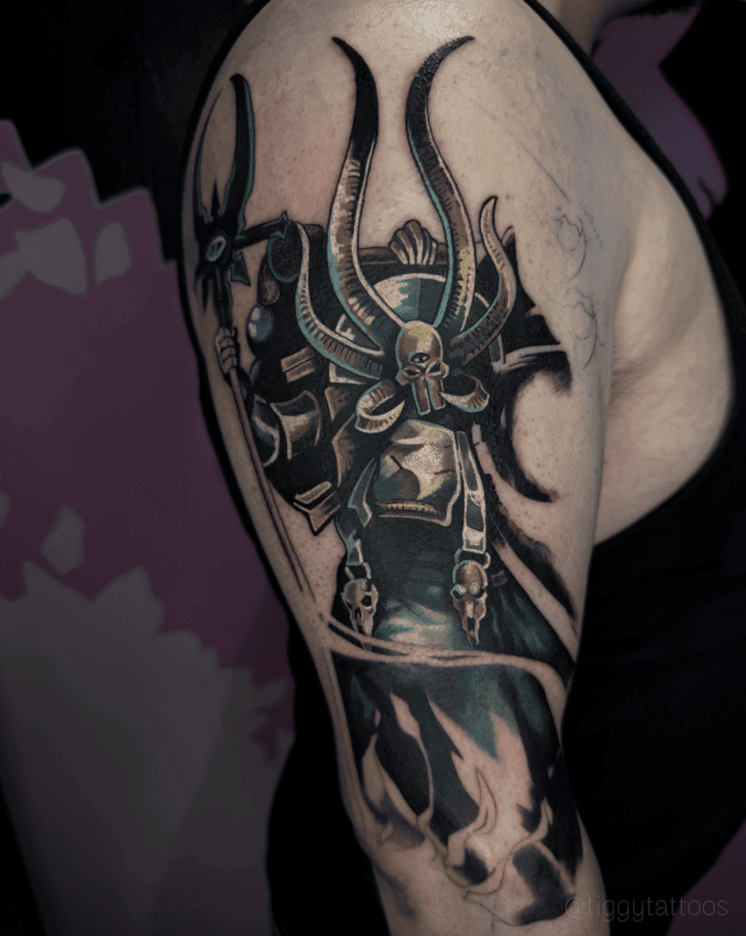Ahriman Staff Warhammer 40k Tattoo