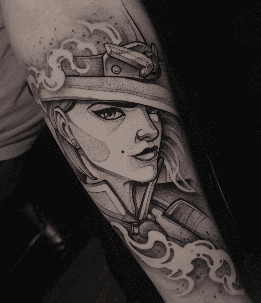 Ashe Grey Overwatch Tattoo