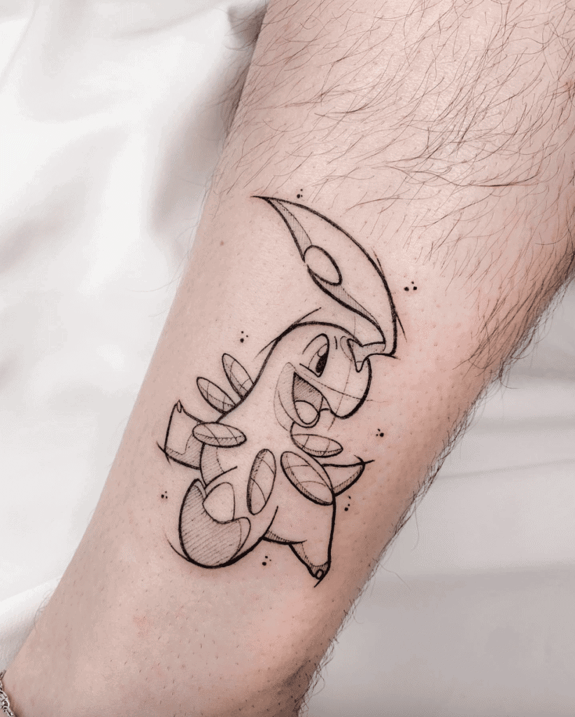 Bayleef Sketch Johto Pokémon Tattoo
