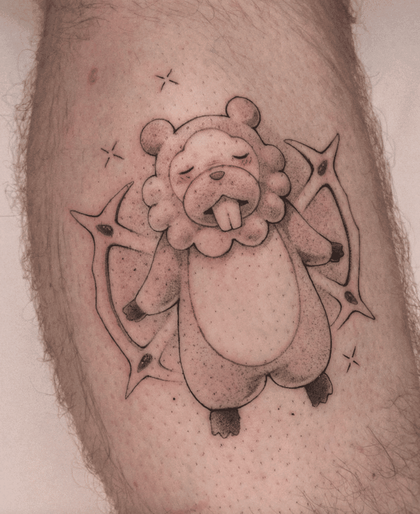 Bidoof Angel Sinnoh Pokémon Tattoo