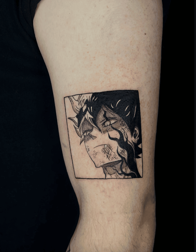 Black Clover Frame Anime Tattoo