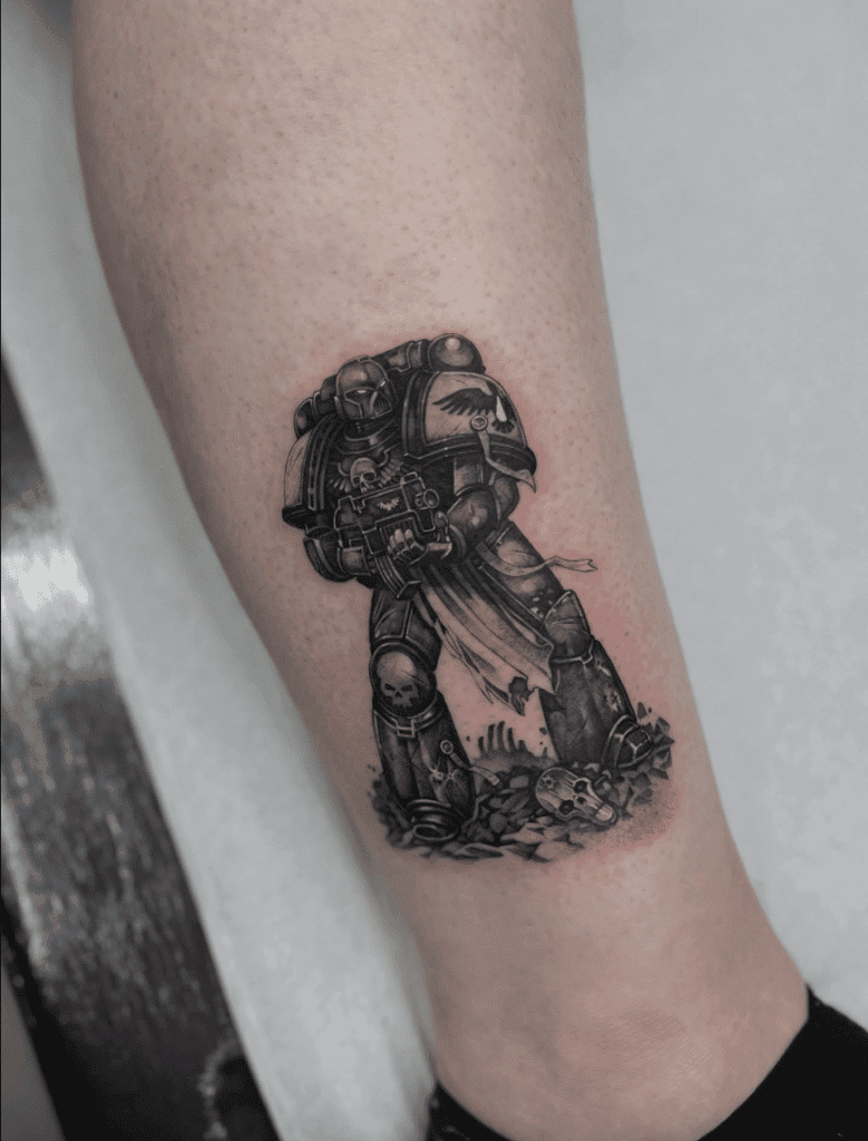 Blood Ravens Single Warhammer 40k Tattoo