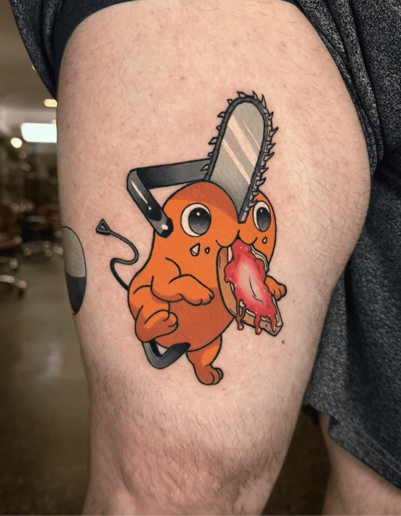 Chainsaw Man Pochita Anime Tattoo