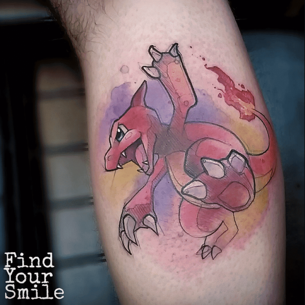 Charmeleon Johto Pokémon Tattoo