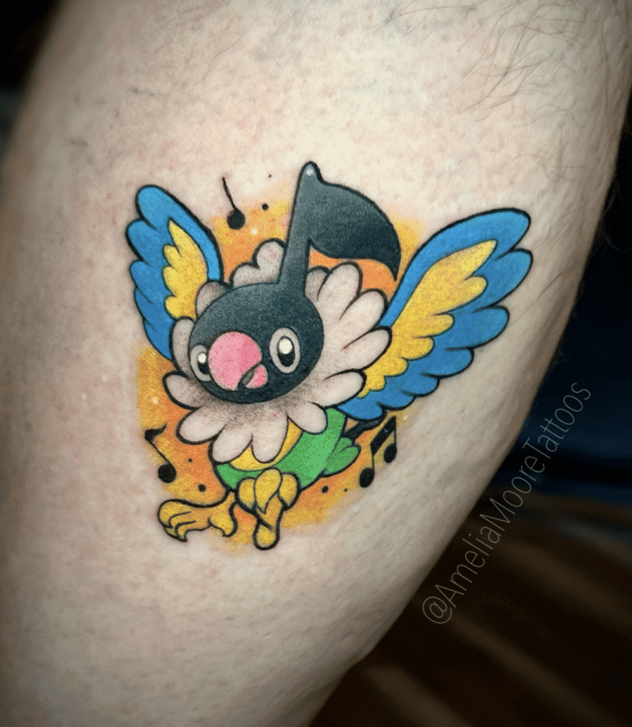 Chatot Sinnoh Pokémon Tattoo