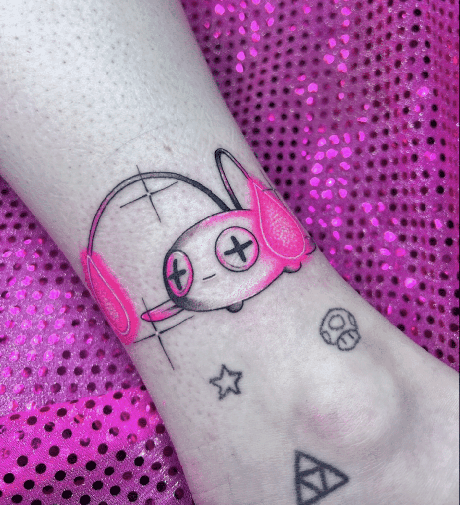 Chinchou Neon Johto Pokémon Tattoo