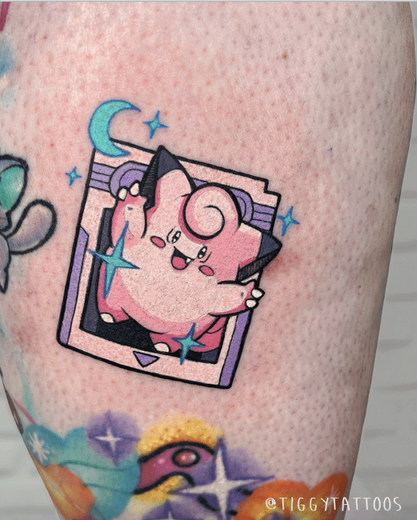 Clefairy Game Johto Pokémon Tattoo