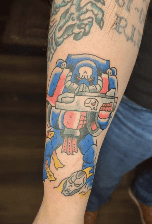 Crimson Fists Warhammer 40k Tattoo