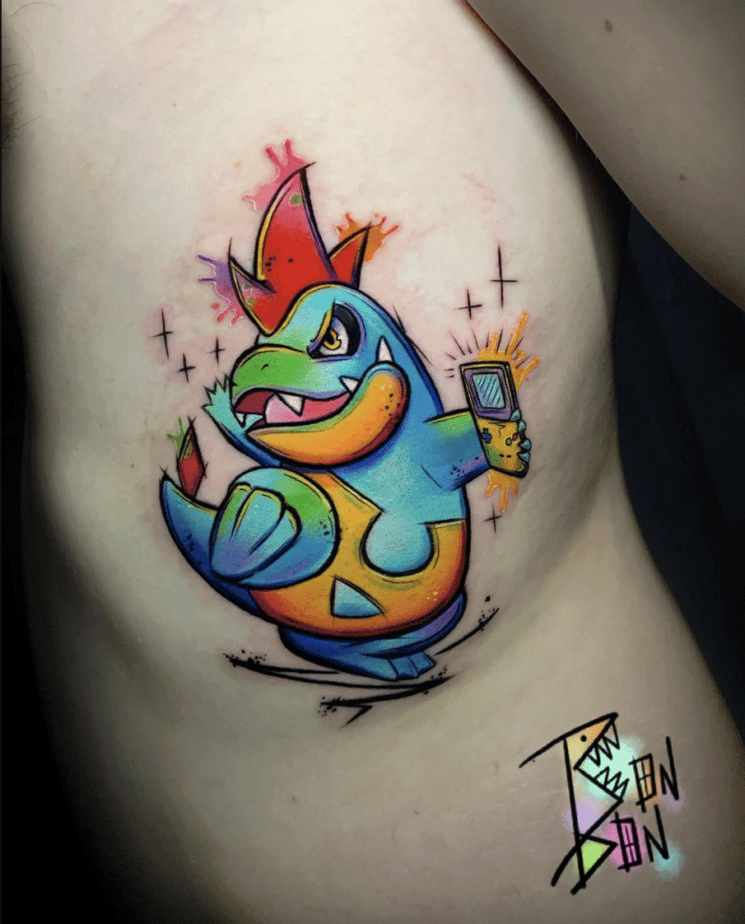 Croconaw Johto Pokémon Tattoo